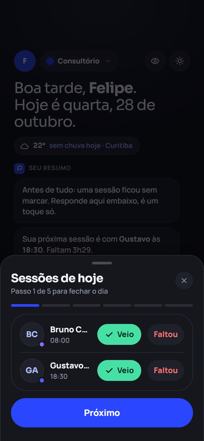 Fechar o dia